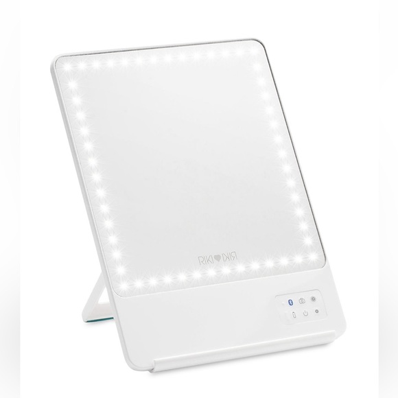 Riki loves Riki Skinny LED Travel Magnifying Mirror with Bluetooth, 5X NEW - Picture 1 of 5
